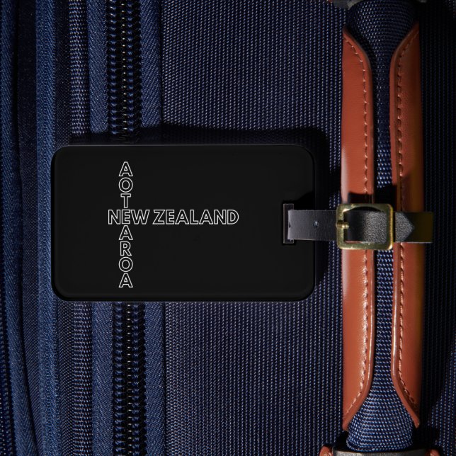 Aotearoa Neuseeland, NZ Kiwi Design, benannt  Gepäckanhänger (Vorderseite Insitu 4)