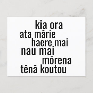 AOTEAROA NEW ZEALAND MĀORI SPRACHE GREETINGS KIWI POSTKARTE
