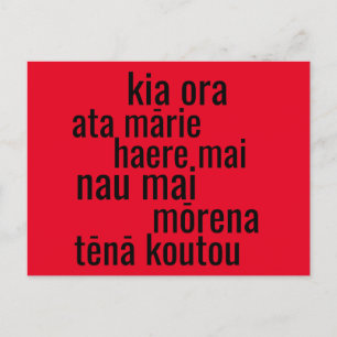 AOTEAROA NEW ZEALAND MĀORI SPRACHE GREETINGS KIWI POSTKARTE