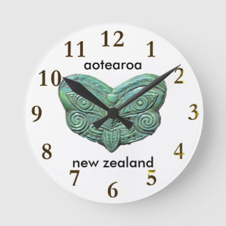 Aotearoa New Zealand Runde Wanduhr