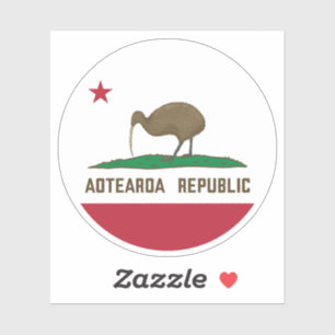 Aotearoa Republik Kiwi Flagge Neuseeland Aufkleber