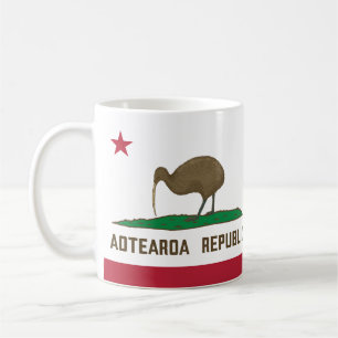 Aotearoa Republik Kiwi Flagge Neuseeland Kaffeetasse