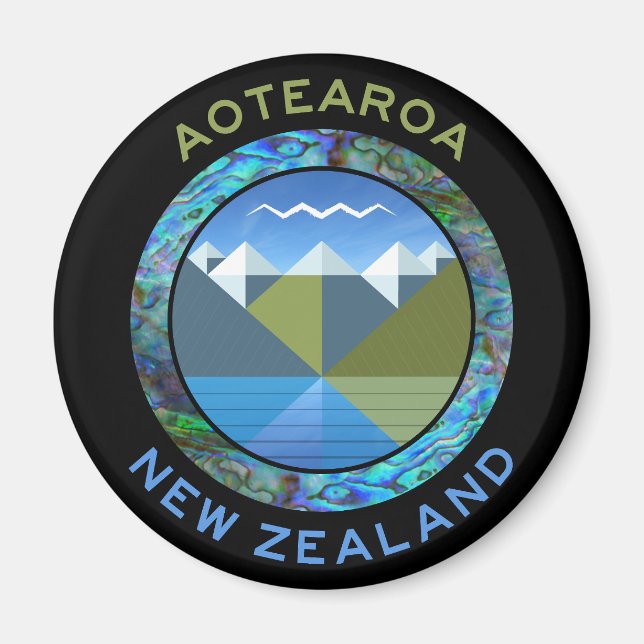 AOTEAROA SÜDINSEL NEUSEELAND MAGNET (Vorne)