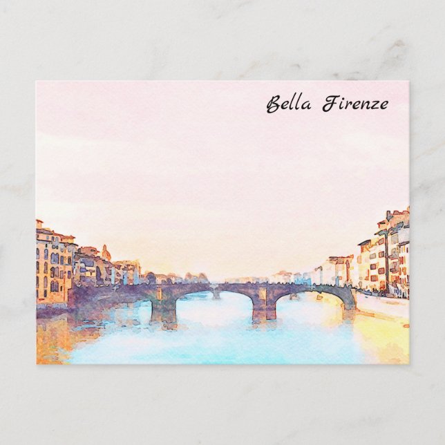 ** AP12 Bridge Firenze Italien Florenz Italienisch Postkarte (Vorderseite)