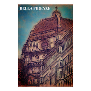 ** AP12 DUOMO Kirche Florenz Italien Poster