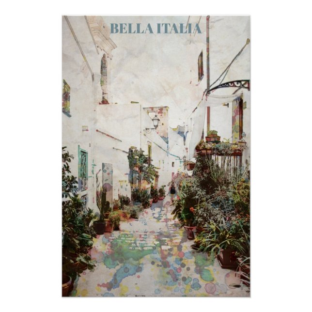 ** AP12 Italia Italien Street Pottery Pflanze Post Poster (Vorderseite)