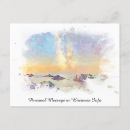 *~ AP12 Pastel Cannelle Beach Italia Italien Sunse Postkarte
