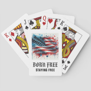 *** AP16 Amerika-Flagge Veteran 1 Frei geboren Spielkarten