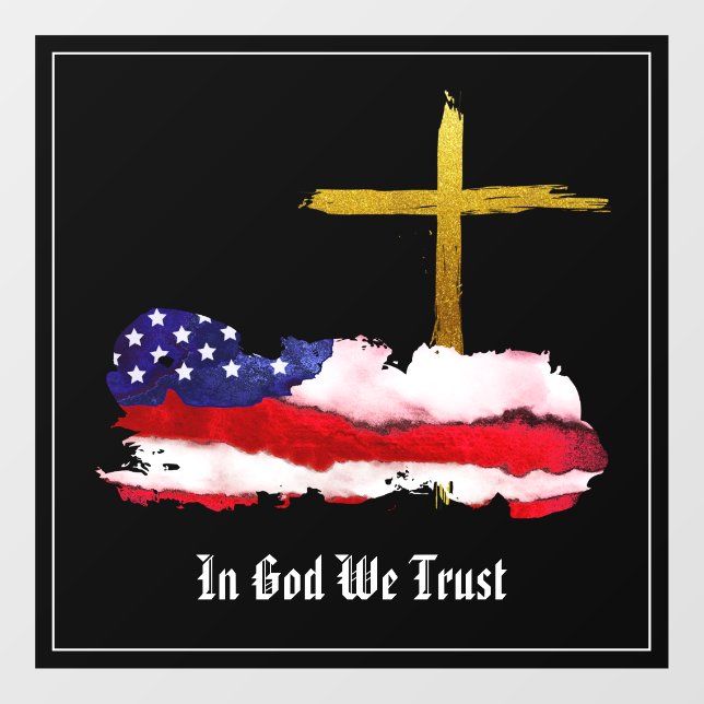 *~* AP16 Christlicher Patriot Eagle Flag Veteran Fensteraufkleber (Blatt)