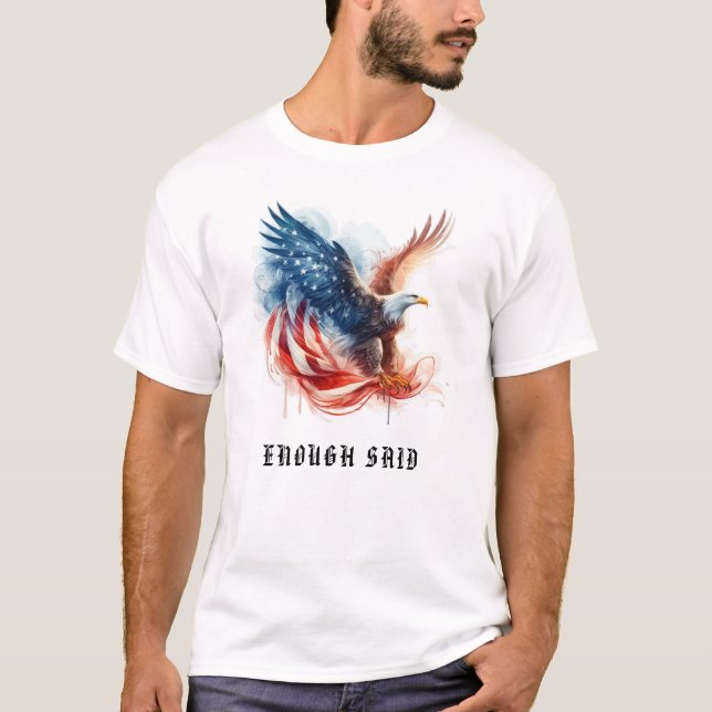 *~* AP16 Detaillierte Amerikanische Flagge Bald EA T-Shirt (Vorderseite)