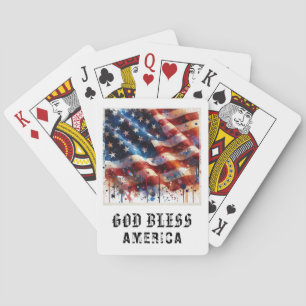 *** AP16 Rot Weiß Blau Amerikanische Flagge Spiele Spielkarten