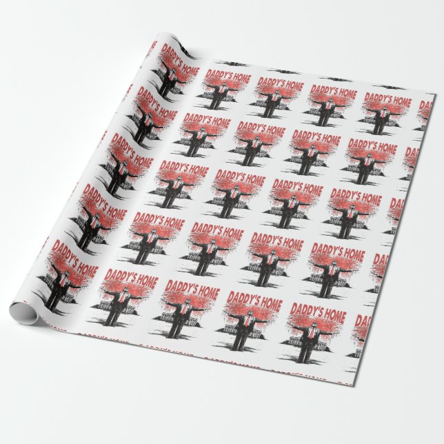 *~* AP16 Trump Daddy's Home MAGA White House Geschenkpapier (Ungerollt)