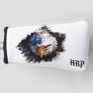 * AP16 USA Golf Putter Cover Patriotic Flag Eagle Headcover