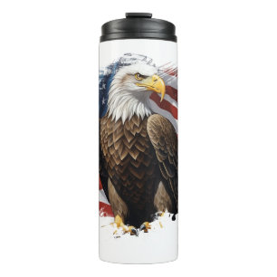 *~* AP16 Weißkopfseeadler Patriotisches Wir das Vo Thermosbecher