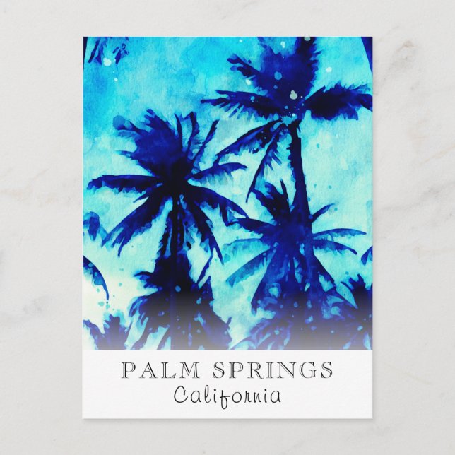 *~* AP25 Exotic Personalize Travel Palm Trees Postkarte (Vorderseite)