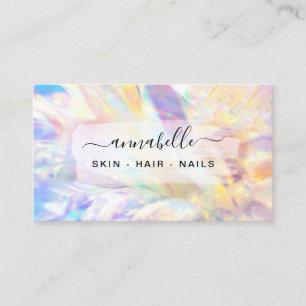*~* AP26 OPAL Prism Rainbow Crystal Ethereal QR Visitenkarte