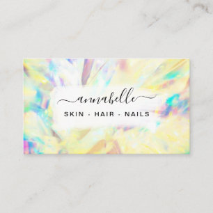 *~* AP26 OPAL Rainbow Crystal Ethereal QR Prism Visitenkarte