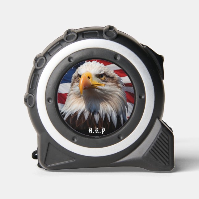 *~* AP27 US-amerikanische Flagge Bald Eagle Patrio Maßband (Vorderseite)