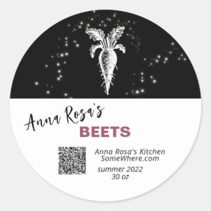 * AP30 BEETS QR DEHYDRATED . CANNING FREEZE RUNDER AUFKLEBER