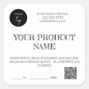 *~* AP30 DEHYDRATED CANNING FREEZE QR FOTO LOGO QUADRATISCHER AUFKLEBER