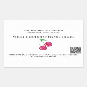 ~* AP30 DEHYDRATED Fruit QR - FOTO CHEERY Rechteckiger Aufkleber