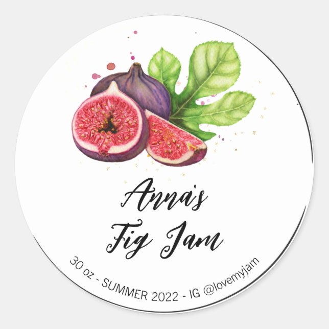*~* AP30 FIG Zuhause, Jelly Jam Preserve Runder Aufkleber (Vorderseite)