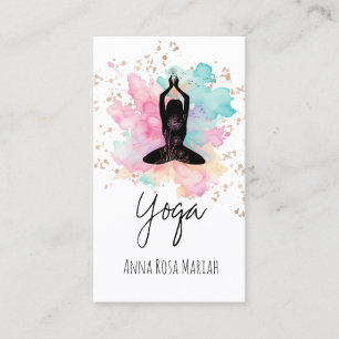 *~* AP33 Rainbow Chakra Spiritueller Glitzer Yoga Visitenkarte