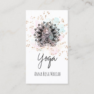 *~* AP33 Rainbow Chakra Spiritueller Yoga-Glitzer Visitenkarte