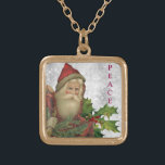 *~* AP40 Vintag Santa und Holly PEACE Gold Vergoldete Kette<br><div class="desc">(Suche nach AP40 und AP44 für ähnliche Artikel ) * Energetisch Enhanced Retro Vintag Saint Nick , ST Nick , Santa Claus , Said Nicholas , Juwelry with Intention (r) Heilige und rote Berries / Berry / und Heiliges Nick Nostalgische Alte modische Retro Antik Viktorianische Vintage Santa Claus Saint Nicholas...</div>