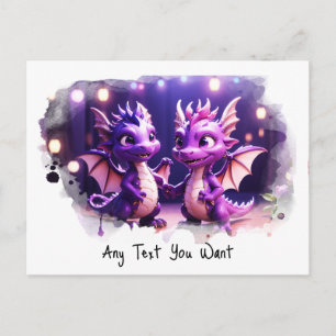 *~* AP48 Magie-Foto-Einladung-Drachen-Postkarte Postkarte