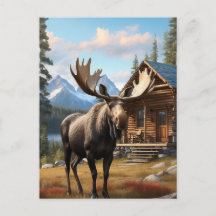*~* AP49 MOOSE Stream Nature Cabin Forest
