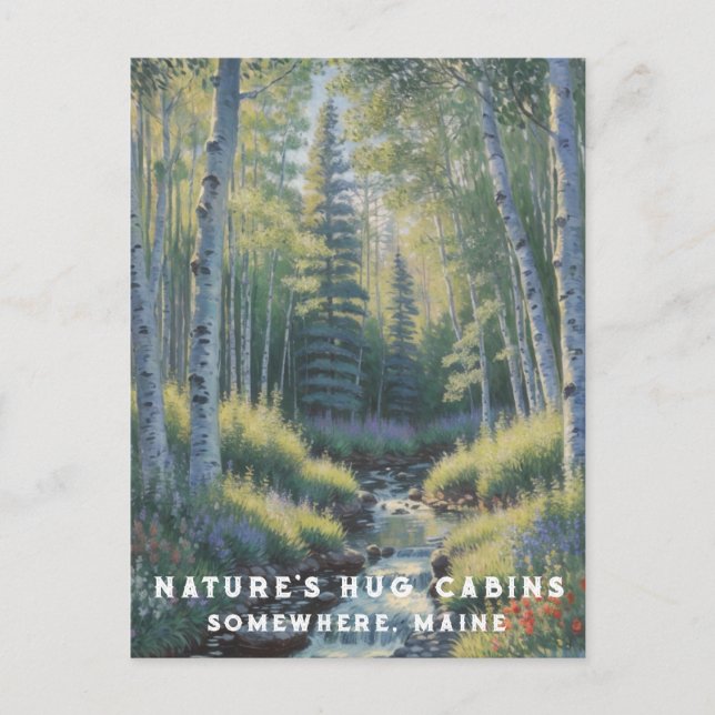 *~* AP49 Naturwald-Wasserfall Postkarte (Vorderseite)