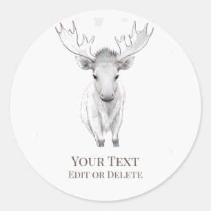 *~* AP49 Sweet Niedlich Rustic Baby Moose Runder Aufkleber