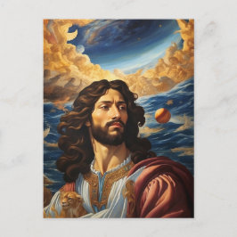 *~* AP50 Fantasy Universe Jesus Blume Moon Postkarte