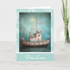 *~* AP51 19 Liebe Boat Hearts Romantisches Valenti Feiertagskarte