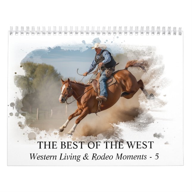 *~* AP59 Wild West Cowboy Horse Rodeo 5 Kalender (Titelbild)
