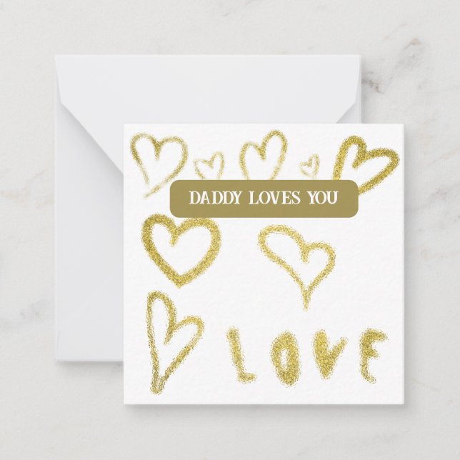 *~ AP62 Kindness Gold DADDY Note Card Inspiriert Mitteilungskarte (Vorderseite)