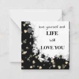 *~ AP62 Kindness LIEBE SELF Forward Note Card Mitteilungskarte