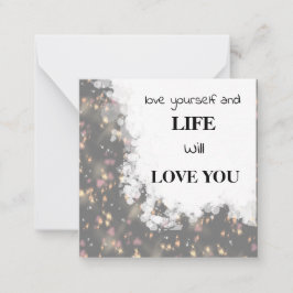 *~ AP62 Kindness LIEBE SELF Note Card Inspiriert Mitteilungskarte