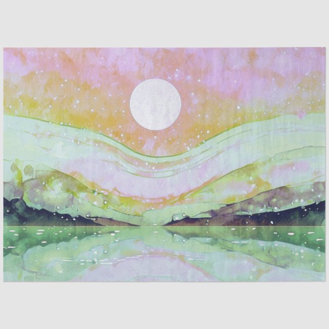 *~* AP67 Pastel Abstrakt Art Malerei Natur Seidenpapier (Vorderseite)