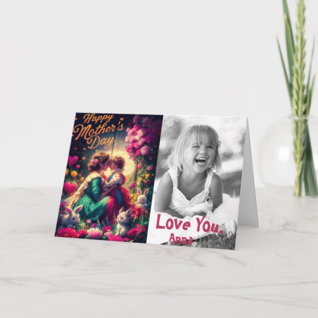 *~* AP72 Foto Muttertagskarte Dankeskarte (Vorderseite)