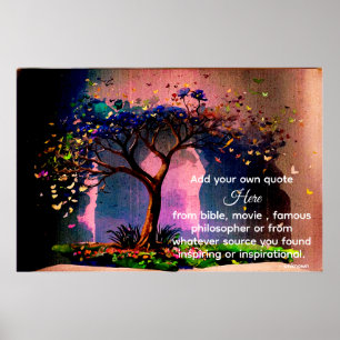 *~* AP81 Artistic Tree Ethereal Calming DIY Zitat Poster