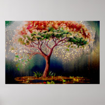 *~* AP81 Gold Glitzer Artistic Ethereal Tree