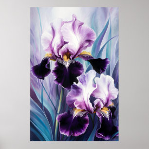 *~* AP84 Lila Iris Irises Wall Art Poster