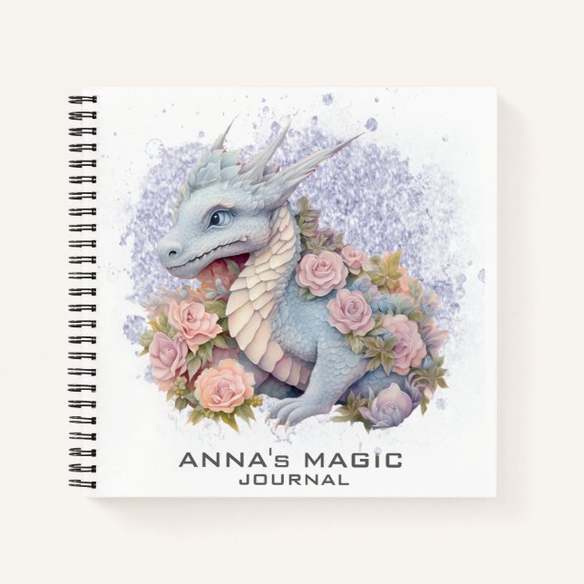 *~* AP85 Law Attraction Dragon Blume Foto Notizbuch (Vorderseite)