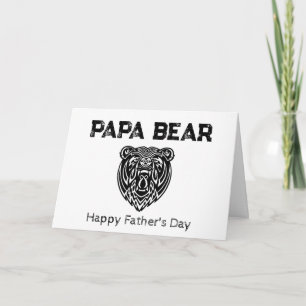 *~* AP86 Celtic PAPA BEAR Carte Fête des pères pho