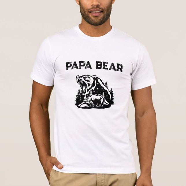 *~* AP86 Roaring PAPA BAR Sterne Vatertag T-Shirt (Vorderseite)