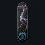 *~* AP88 Elemental Metallic Fierce Aquamarin Drago Skateboard<br><div class="desc">(Suchen Sie nach ähnlichen Artikeln in AP88 ) Einfache Übertragung auf andere Zazzle Produkte. Element-DRAGON mit RING von FEUER / FLAMES / FLAME und INITIALEM MONOGRAM für Ihren Namen - Behalt, bearbeiten oder löschen Sie den Text. Dieses beliebte chinesische Skateboard im chinesischen Stil ist ein individuelles Pro Element Dragon Design,...</div>