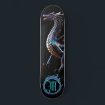 *~* AP88 Elemental Metallic Fierce Aquamarin Drago Skateboard<br><div class="desc">(Suchen Sie nach ähnlichen Artikeln in AP88 ) Einfache Übertragung auf andere Zazzle Produkte. Element-DRAGON mit RING von FEUER / FLAMES / FLAME und INITIALEM MONOGRAM für Ihren Namen - Behalt, bearbeiten oder löschen Sie den Text. Dieses beliebte chinesische Skateboard im chinesischen Stil ist ein individuelles Pro Element Dragon Design,...</div>
