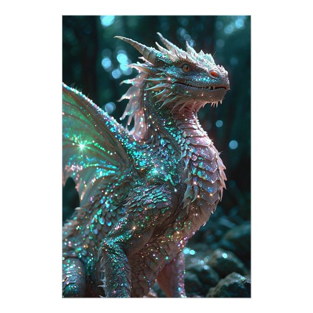 *~* AP88 Ethereal Fantasy Dragon Wall Artwork 3 Fotodruck (Vorne)